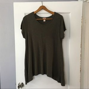 Olive Green Cotton T-Shirt